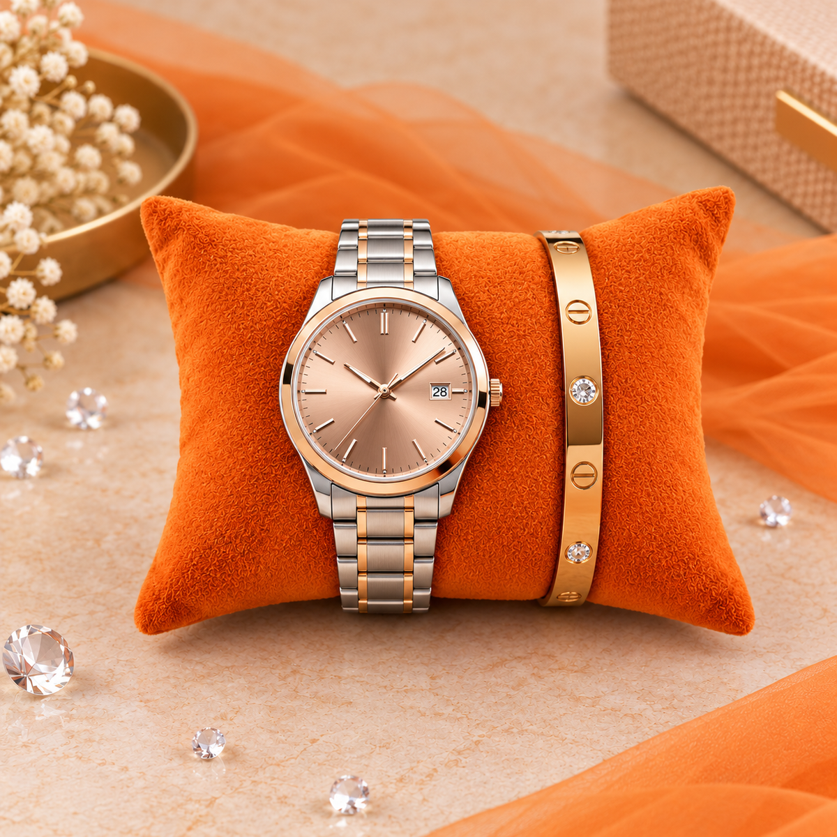 Velvet Watch Display Pillow