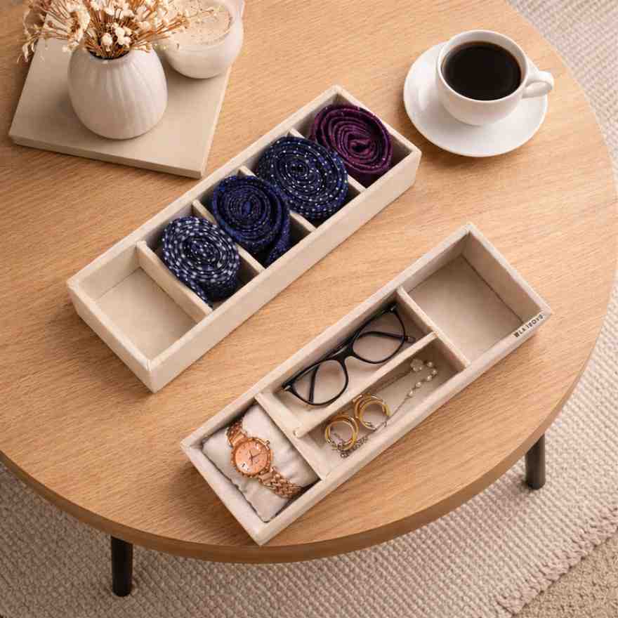 Tie, Sunglass & Watch Organiser Tray for Drawer Storage