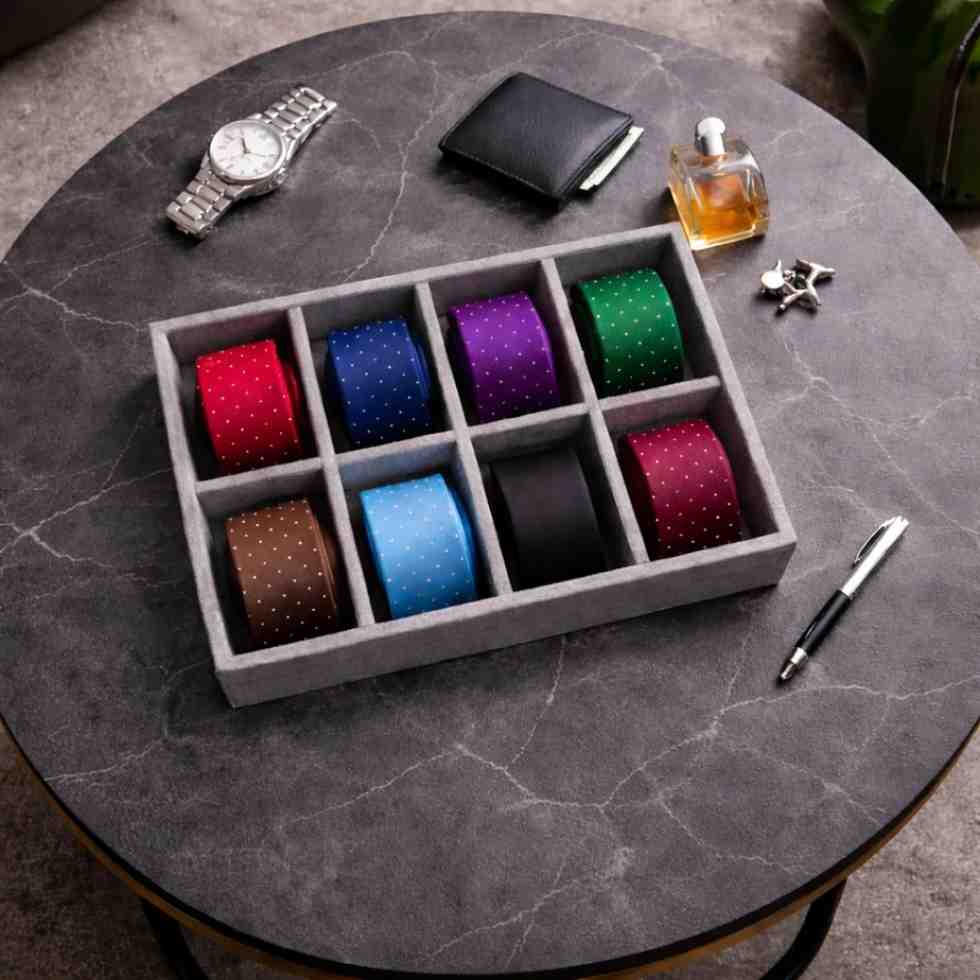TBT 8 Slot Tie Tray for Structured Tie & Accessory Organisation