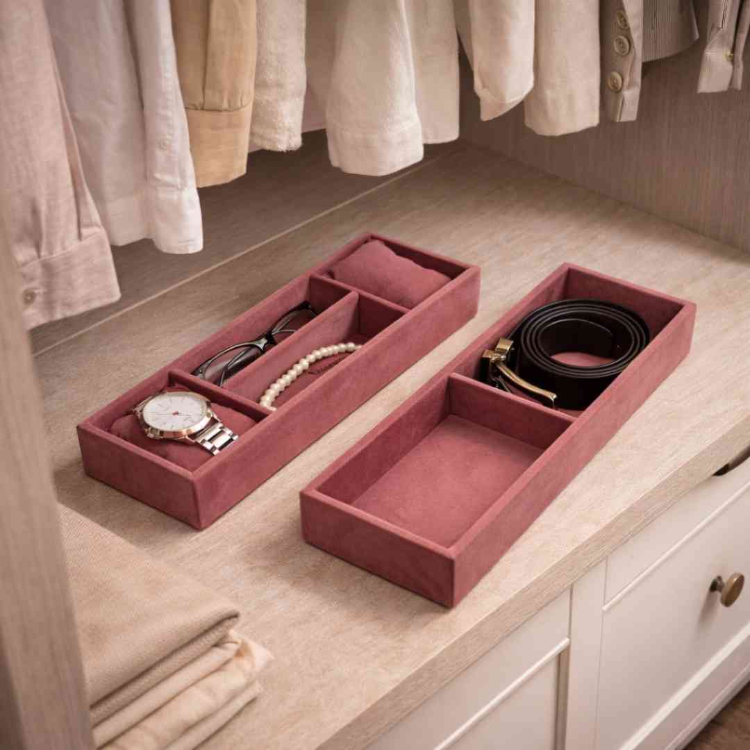 Belt, Sunglass & Watch Drawer Organizer Tray