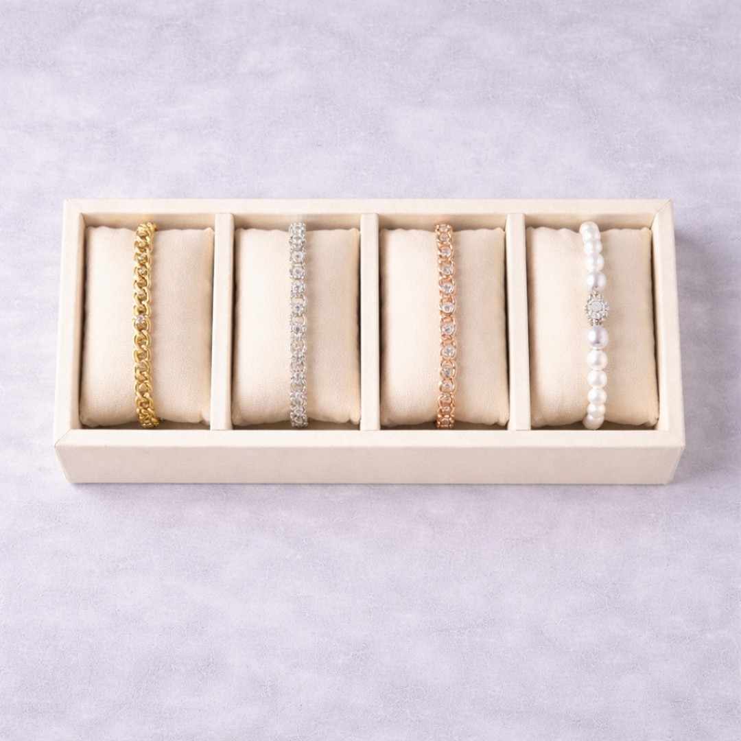 TBT 4 Slot Bracelet Tray – Premium Organiser for Bracelets & Jewellery
