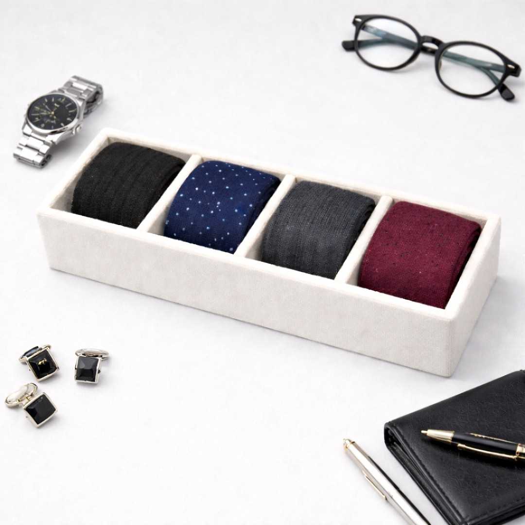 TBT 4 Slot Socks Tray – Premium Drawer Organiser for Wardrobes