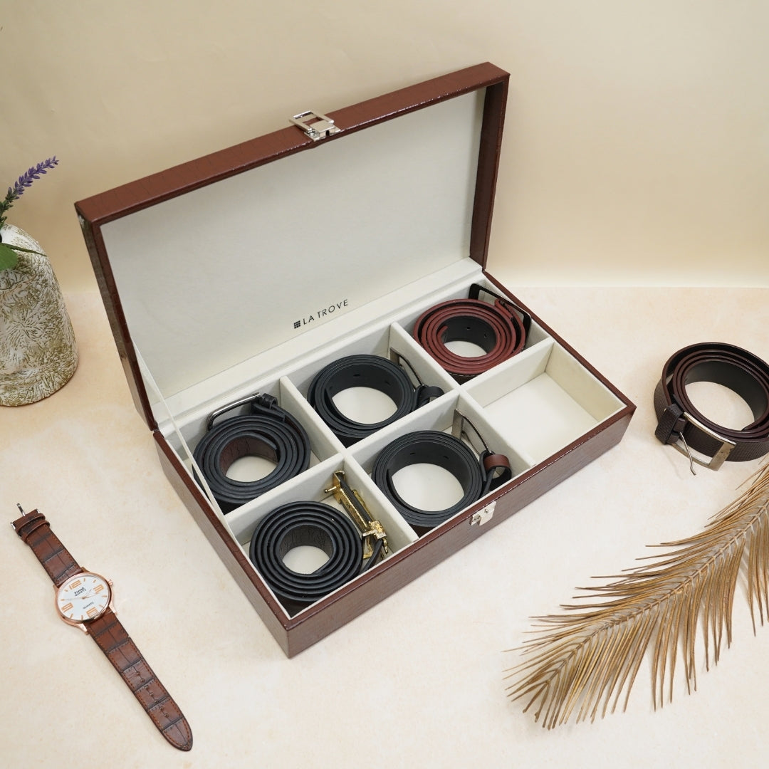 Premium 6 Slot Belt Box