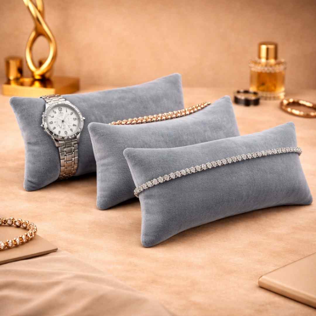 The Big Trove Suede Velvet Pillows for Watch, Bangle & Jewellery Organisers