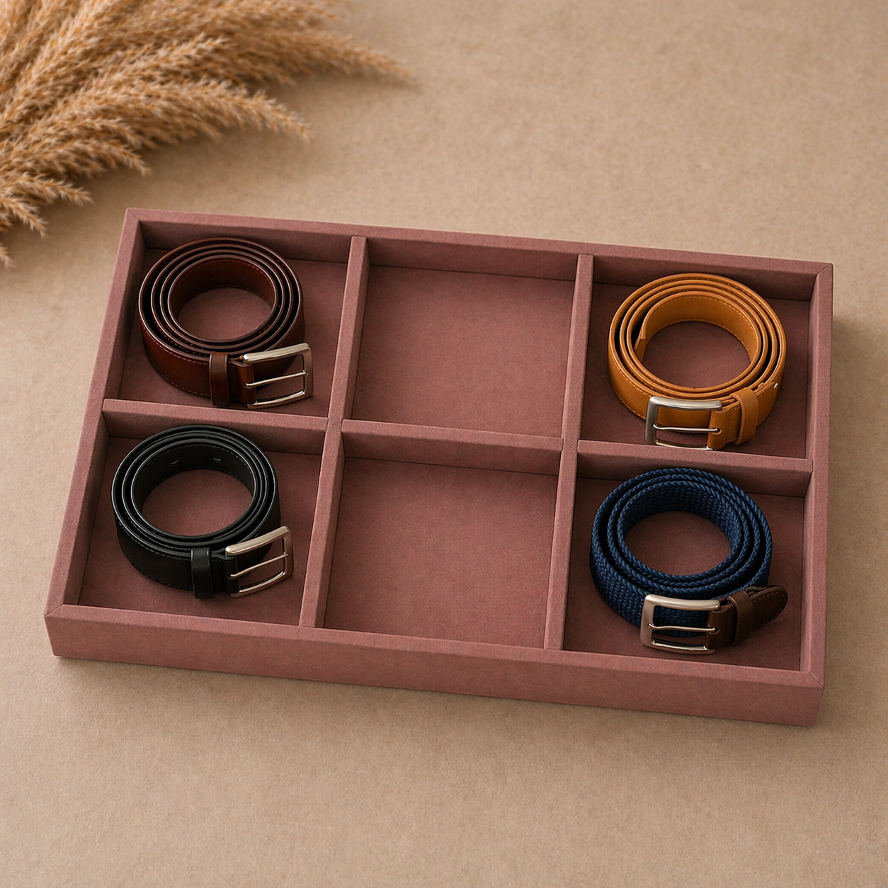 6 Slot Belt Tray Large