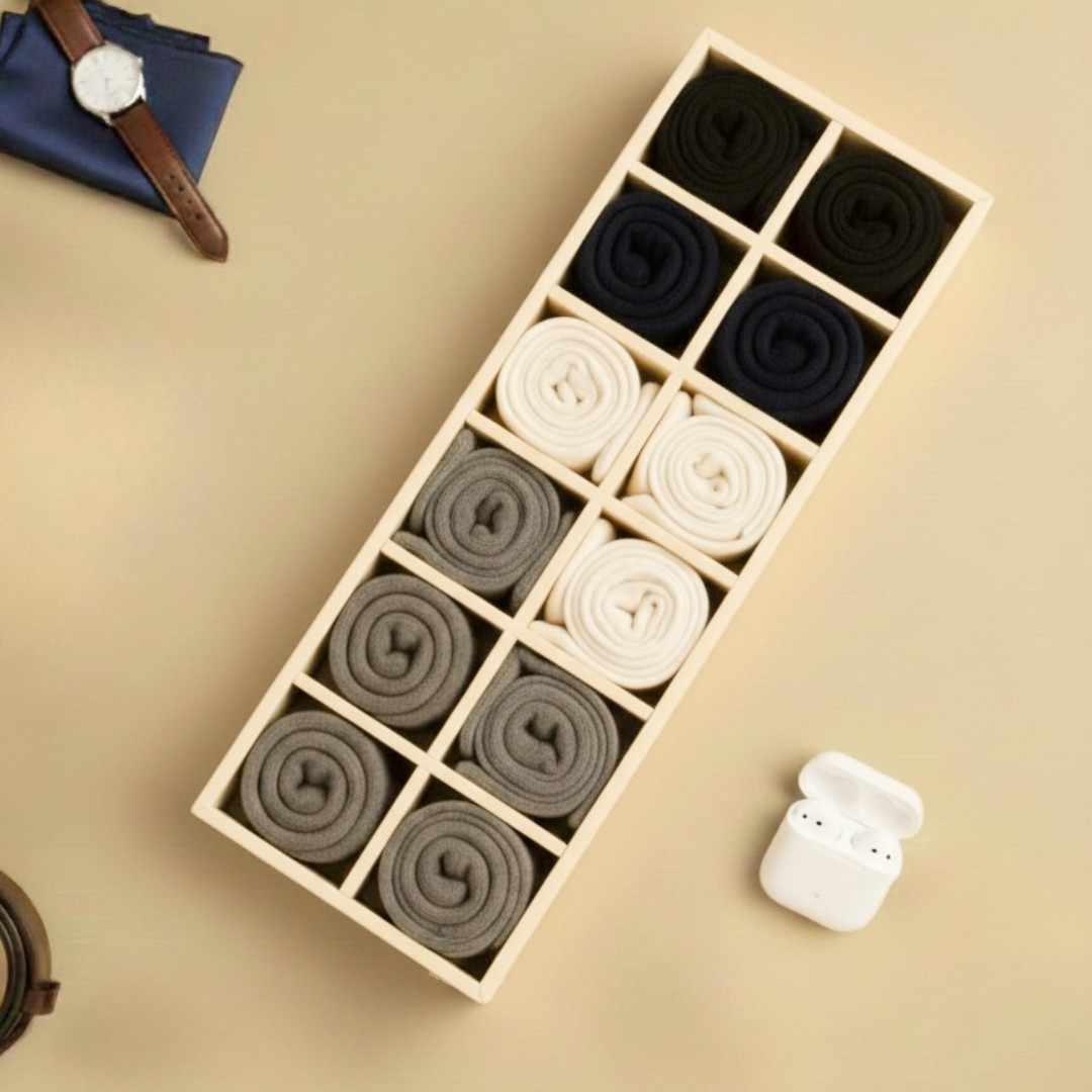 12 Slot Socks Tray for Socks & Small Accessories