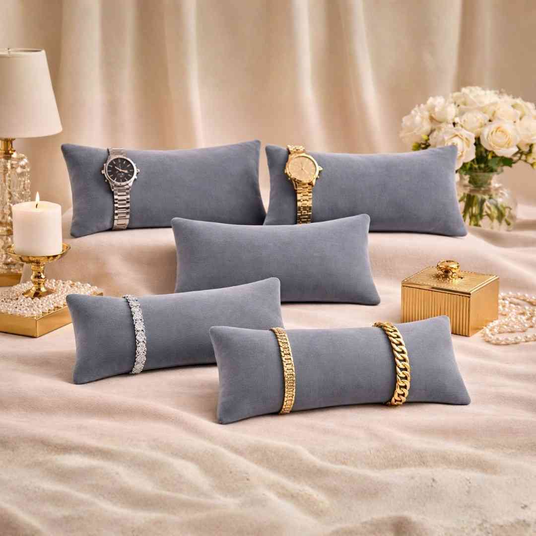 The Big Trove Suede Velvet Pillows for Watch, Bangle & Jewellery Organisers