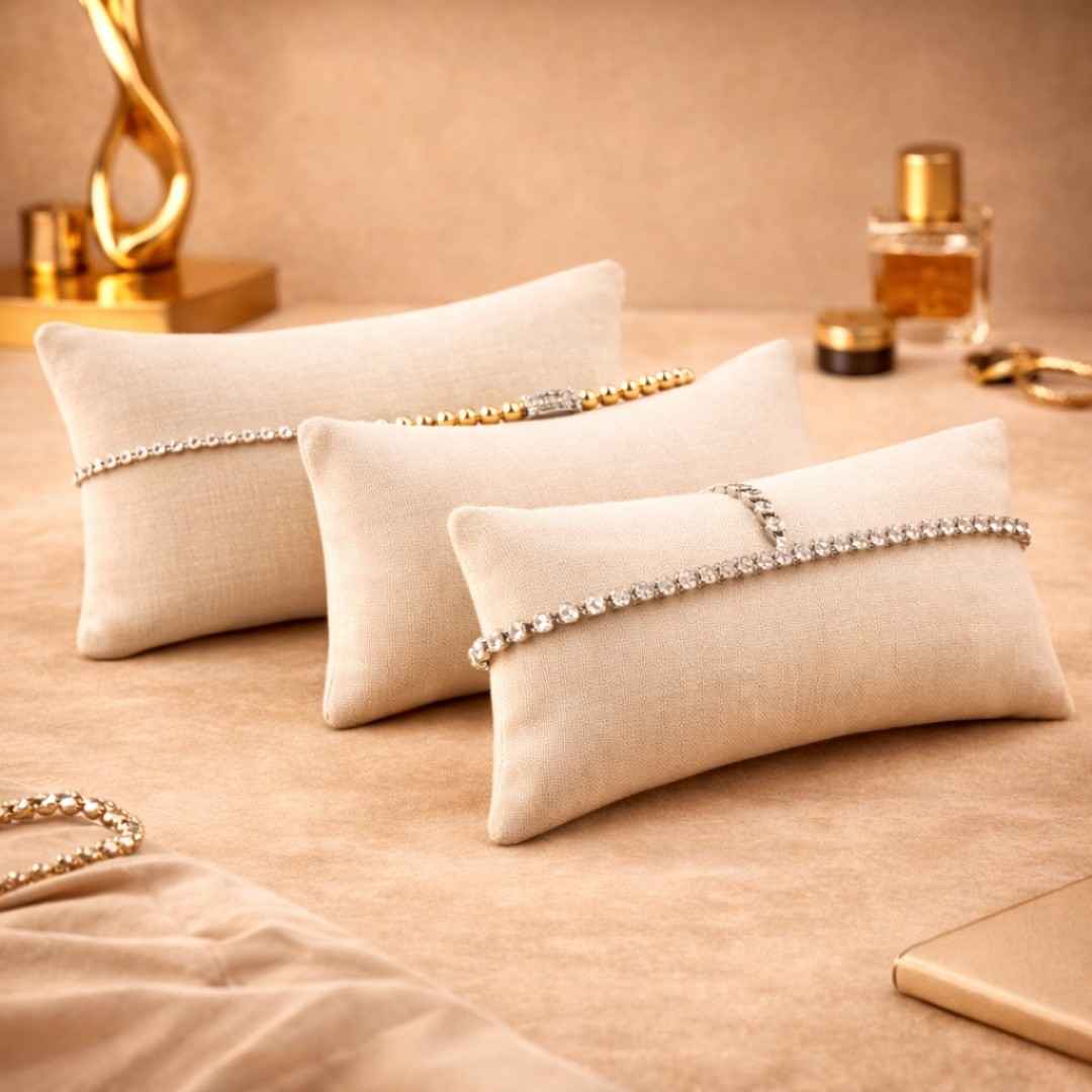 The Big Trove Suede Velvet Pillows for Watch, Bangle & Jewellery Organisers