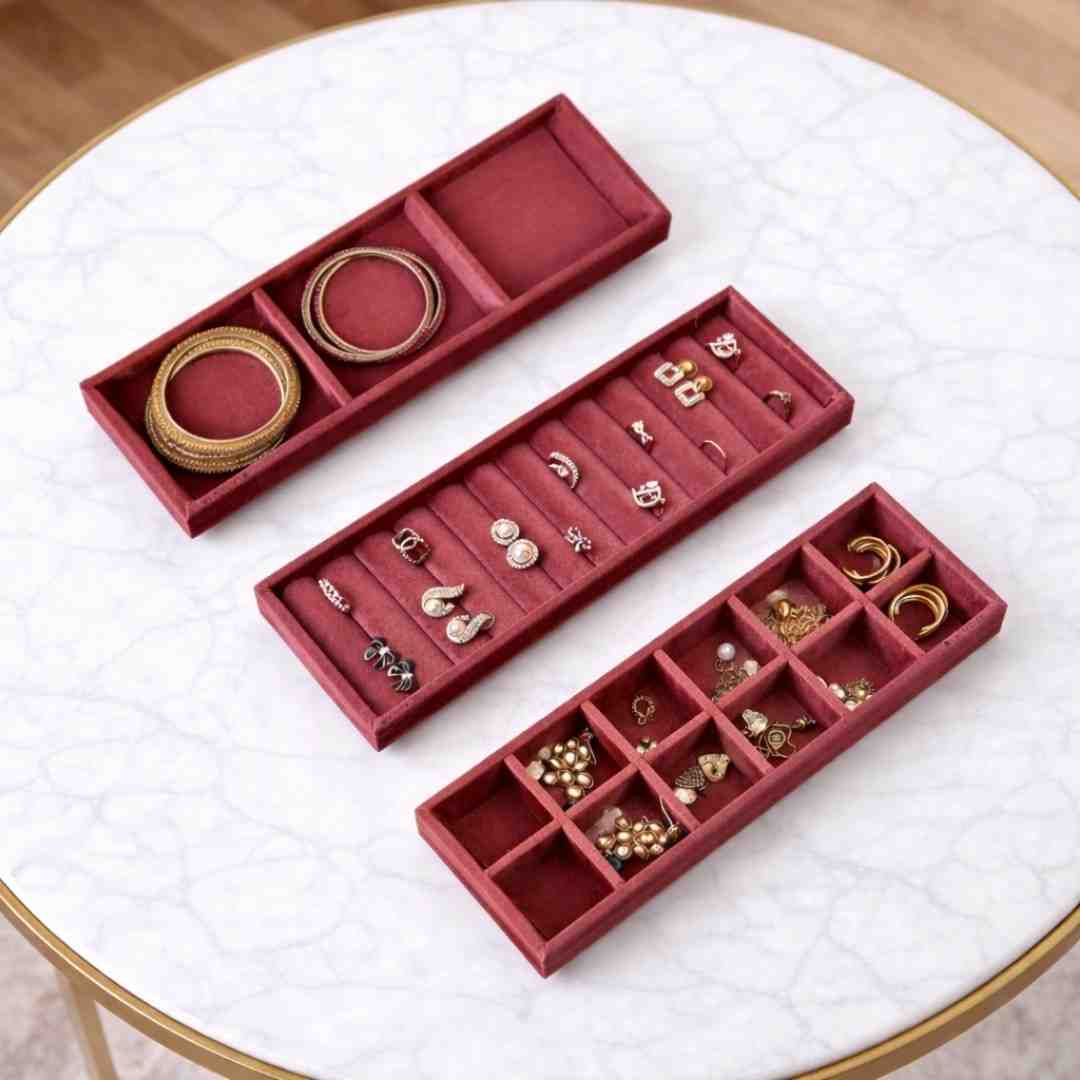 Sleek Ring, 12 Grid & 3 Grid Jewellery Organizer