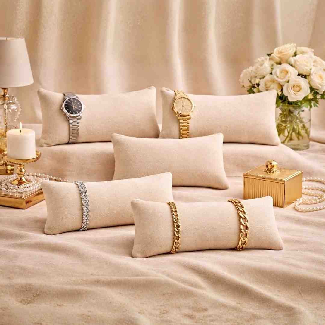 The Big Trove Suede Velvet Pillows for Watch, Bangle & Jewellery Organisers