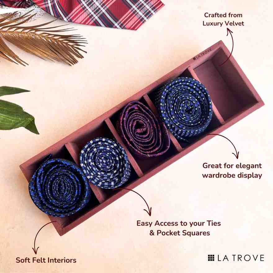 5 Slot Tie & Pocket Square Tray (Sleek)