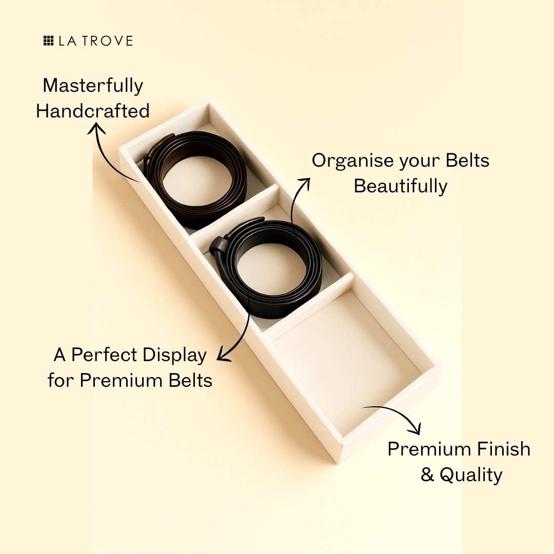3 Slot Belt Tray for Belts & Small Accessories