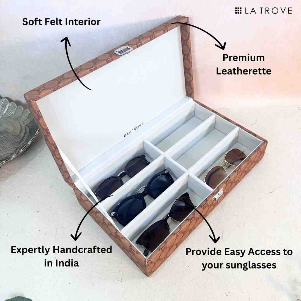 Designer 6 Slot Sunglass Box