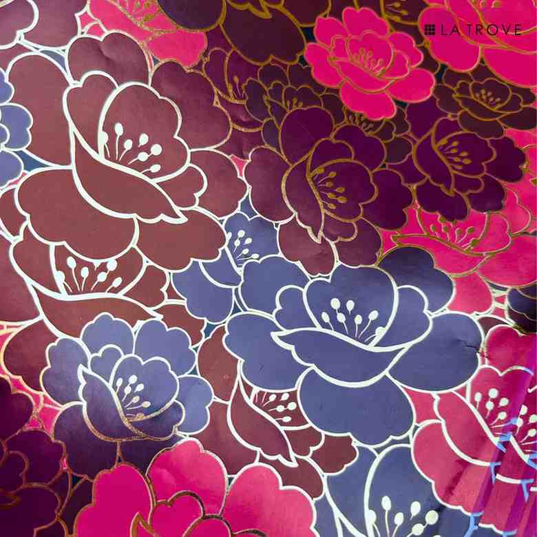 Beautiful Dark floral Packing Paper