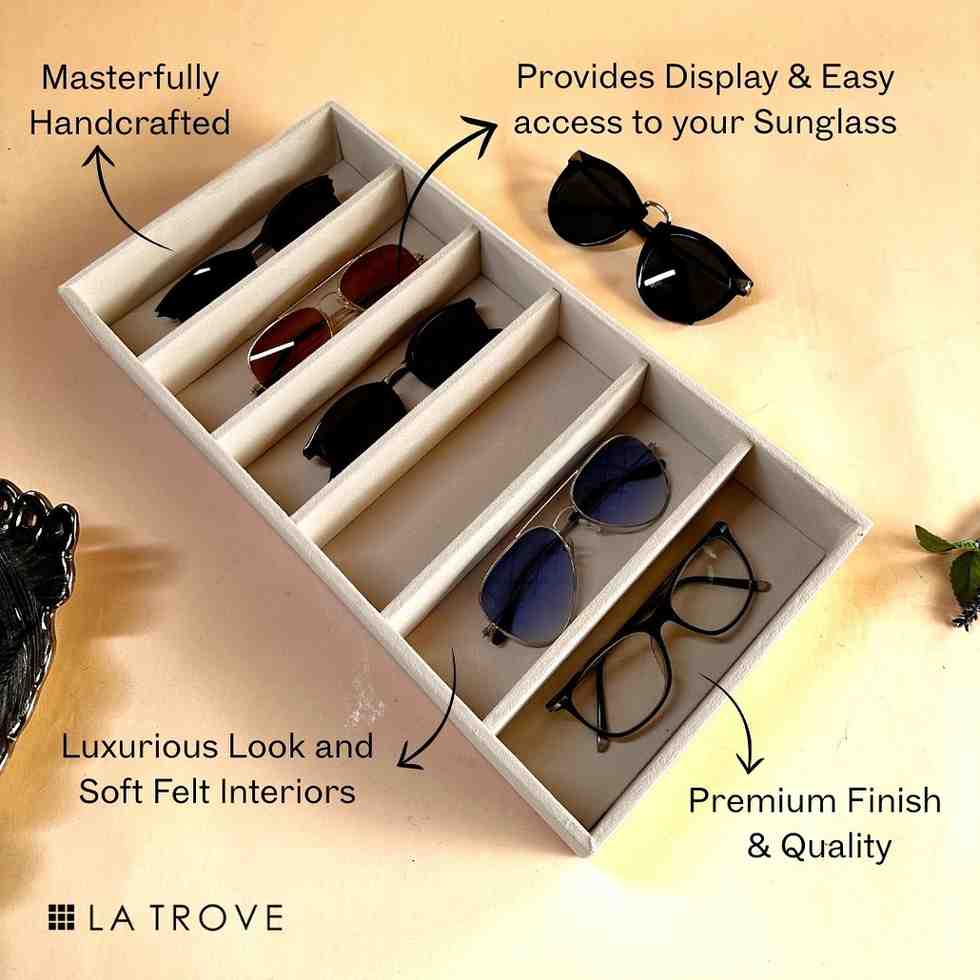 6 Slot Sunglass Tray for Sunglasses & Eyewear