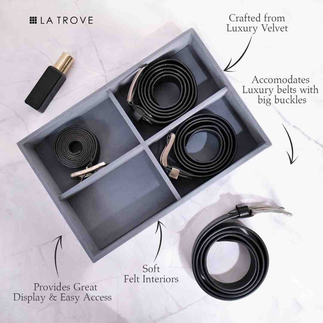 4 Slot Belt Organiser Tray