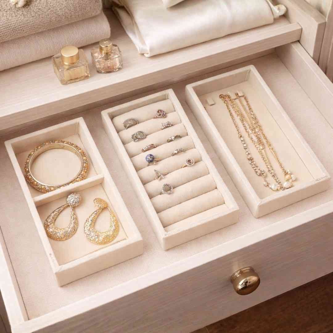 Ring, Chain & 2 Grid Jewellery Tray Organiser
