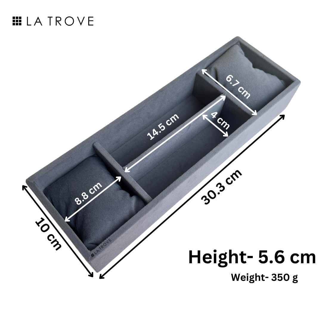 2 Slot Watch & Sunglasses Organizer Tray (Sleek)