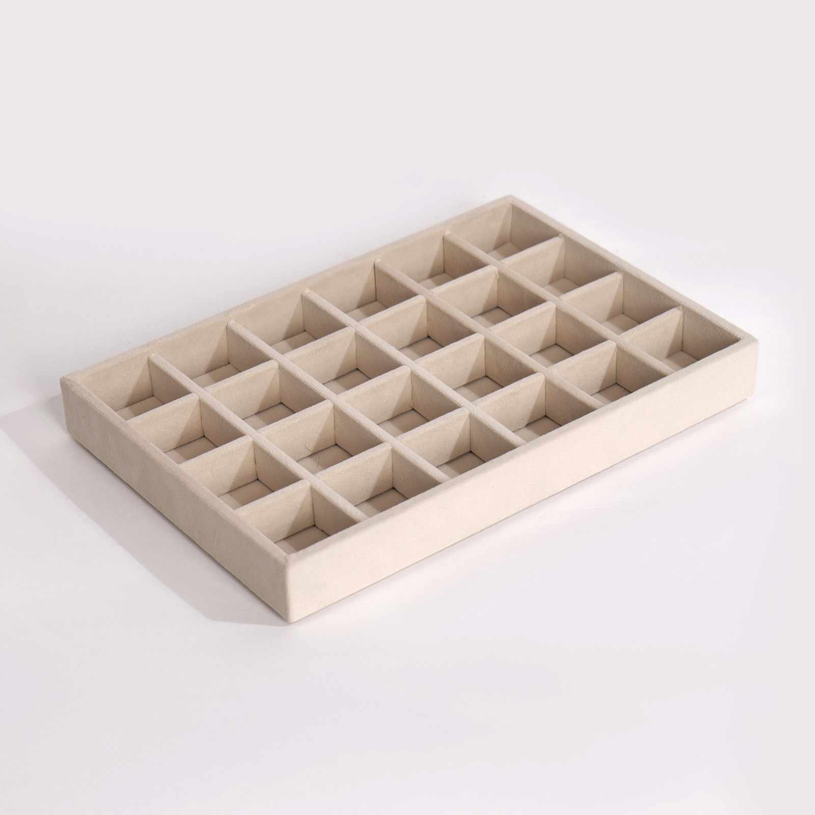 Drawer Stackable Jewellery Trays – Velvet Grid Organisers (4, 6, 12, 24)