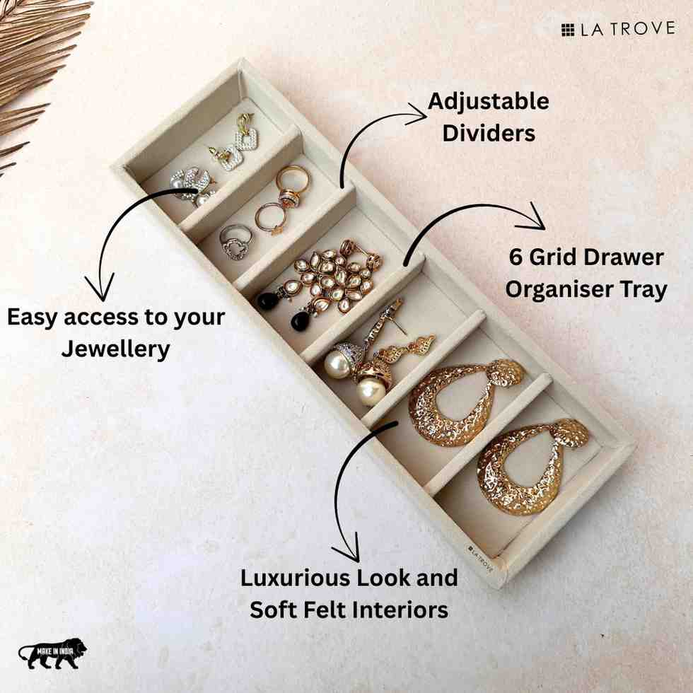 6 Grid Jewellery Tray (Sleek)