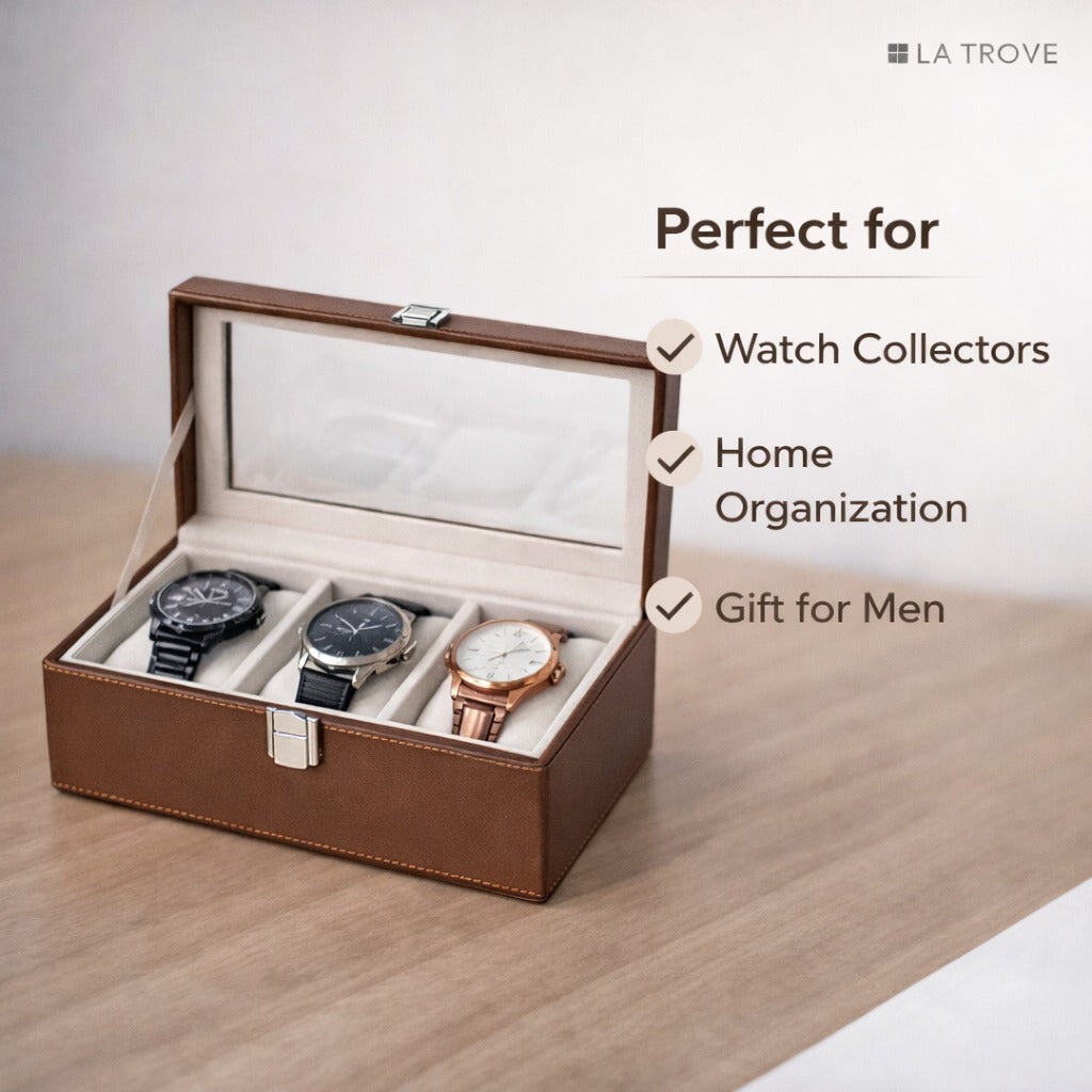 TBT 3 Slot Watch Box Organizer