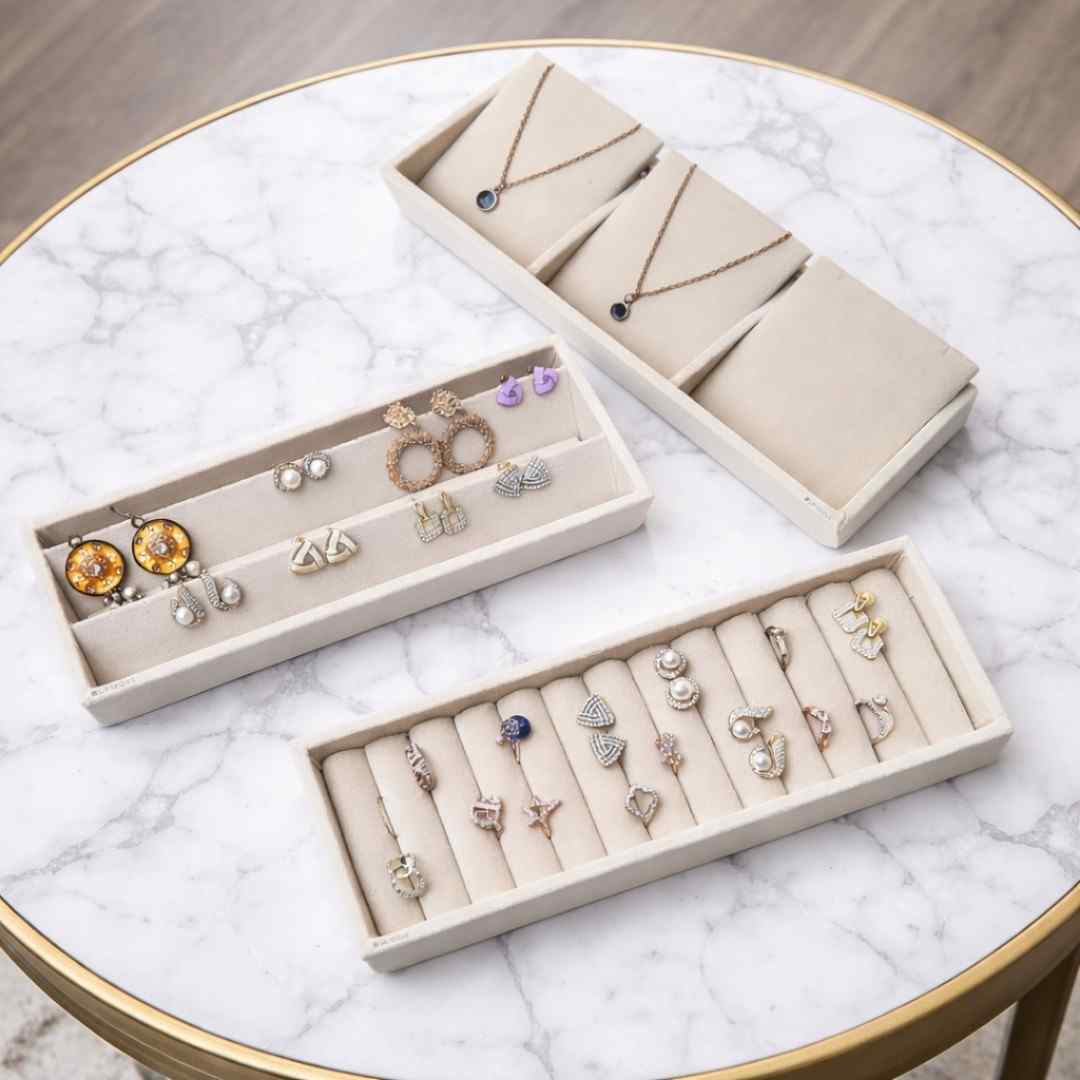 Jewellery Storage Tray Combo – Ring, Necklace & Earring Organiser