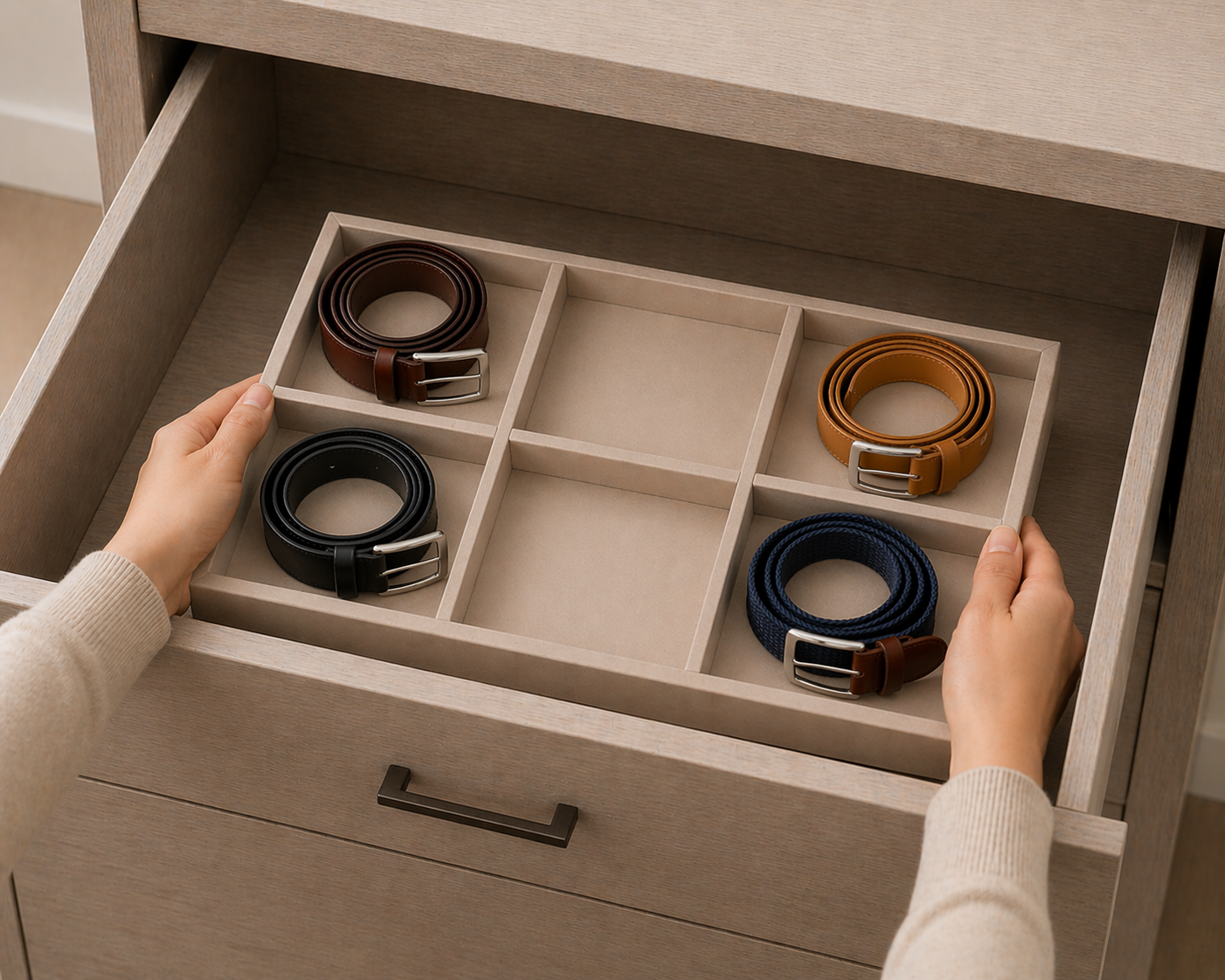 6 Slot Belt Tray Large