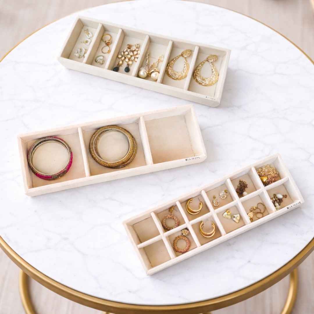 Premium Jewellery Storage Set – 12, 6 & 3 Grid Organizers