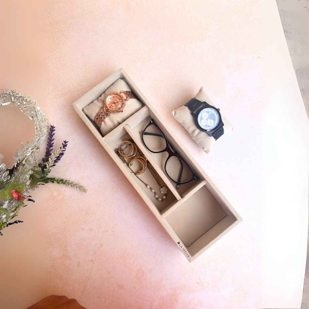 2 Slot Watch & Sunglass Organiser Tray (Sleek)