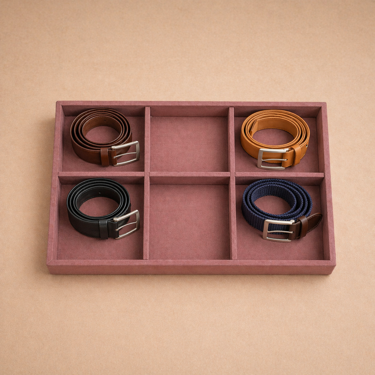6 Slot Belt Tray Large