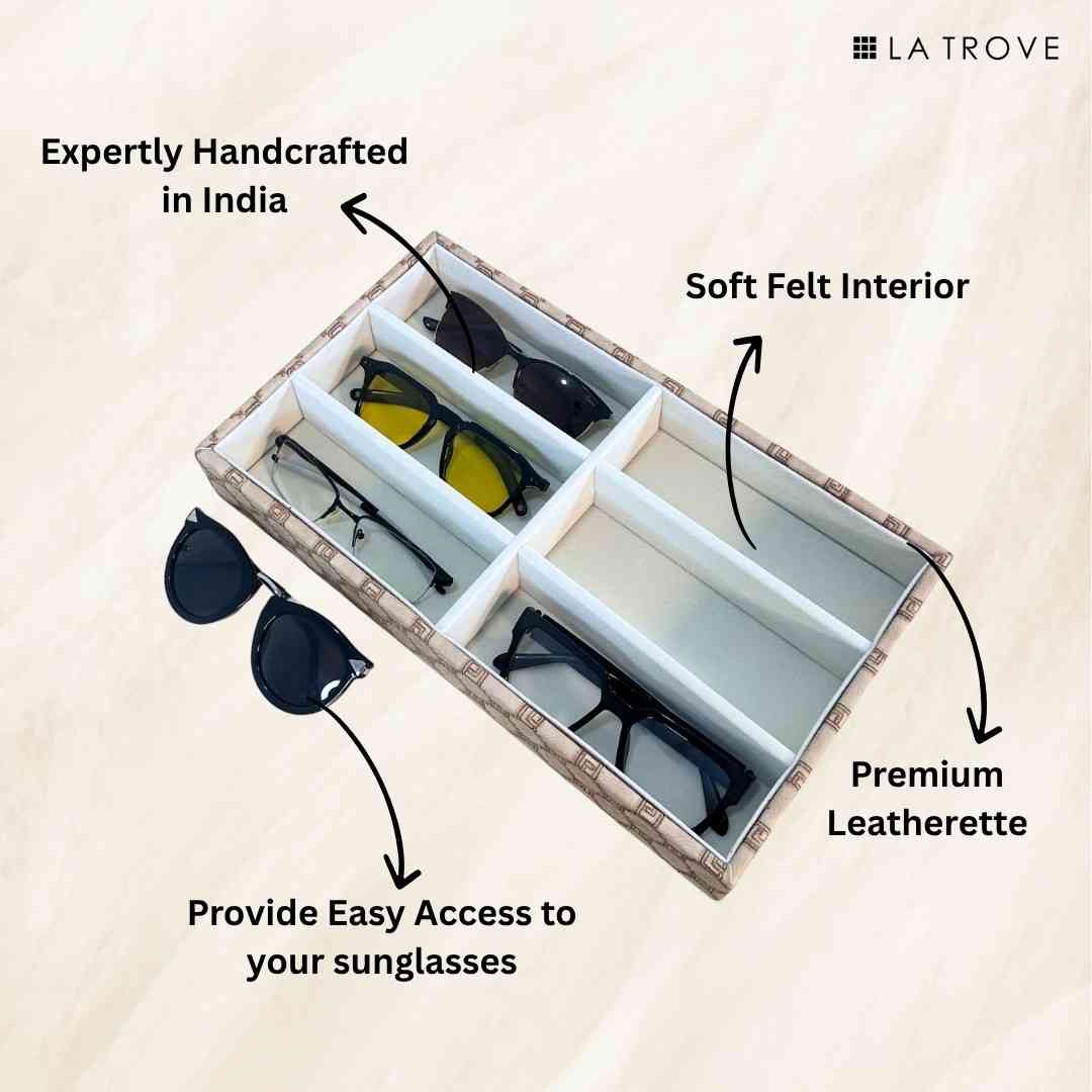 Designer 6 Slot Sunglass Organiser Tray