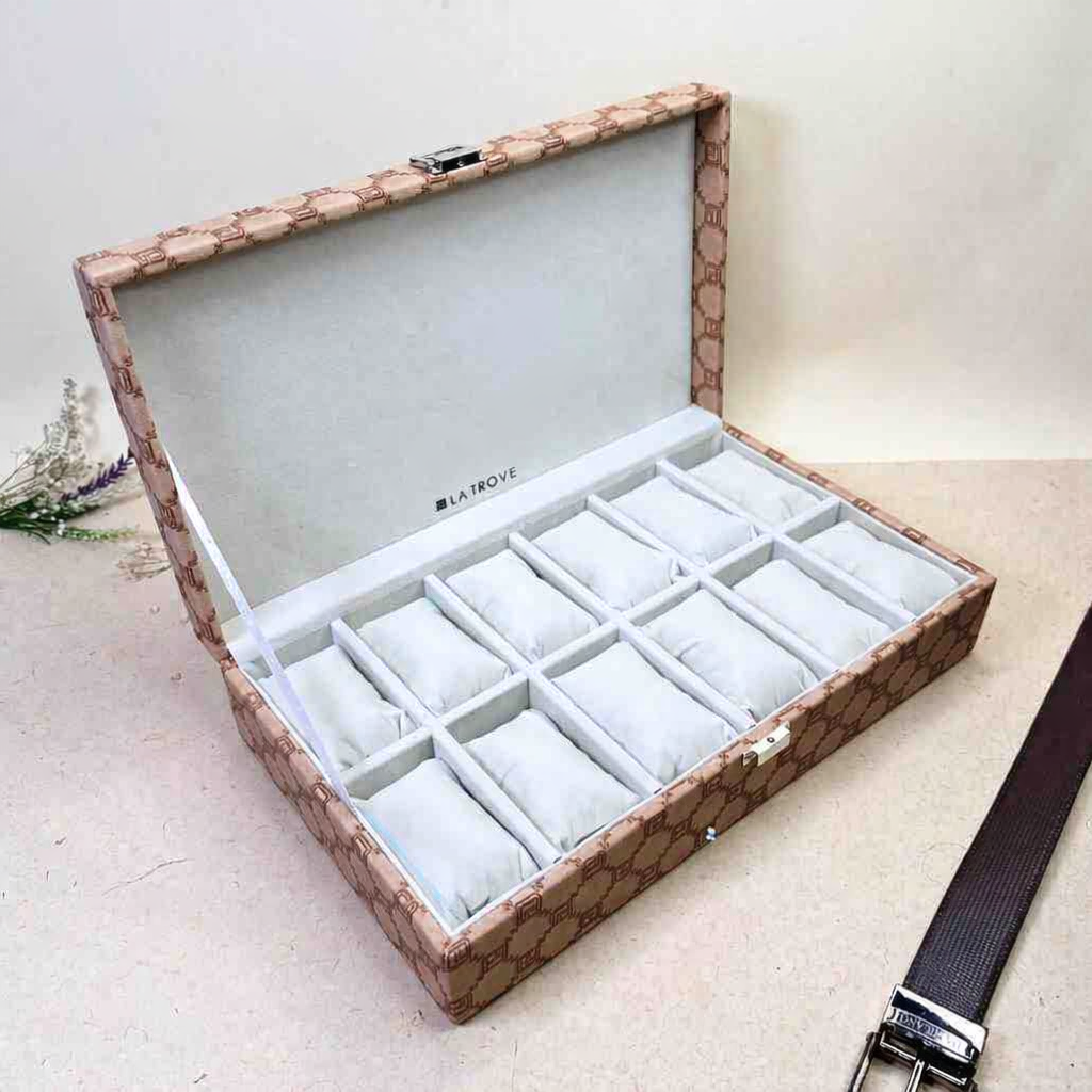 Designer 12-Slot Watch Box