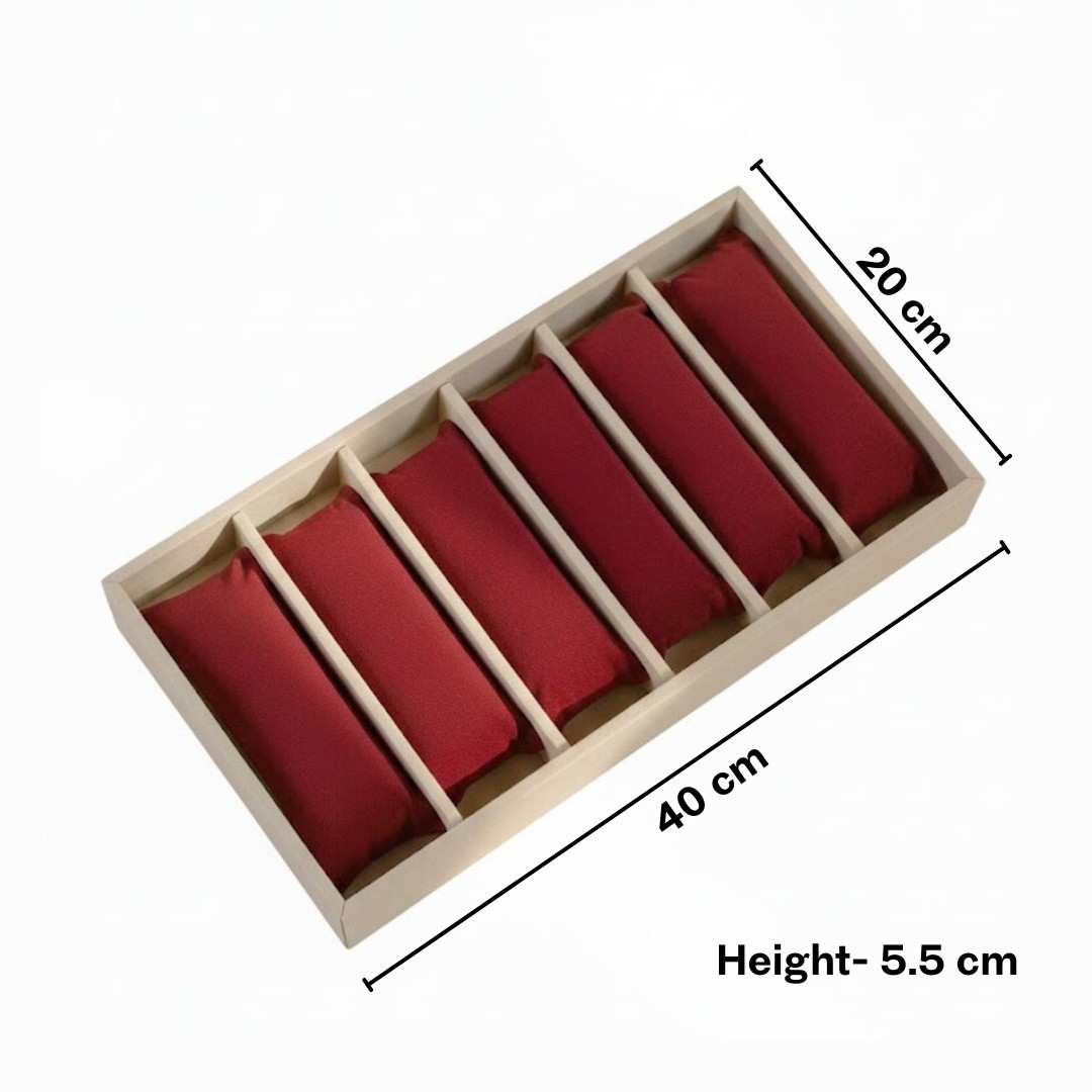 6 Slot Velvet Organiser Tray with Pillows