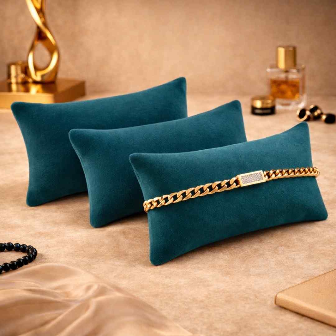 La Trove Luxury Long Velvet Pillow Inserts for Bracelets & Jewellery Organizer Pillows