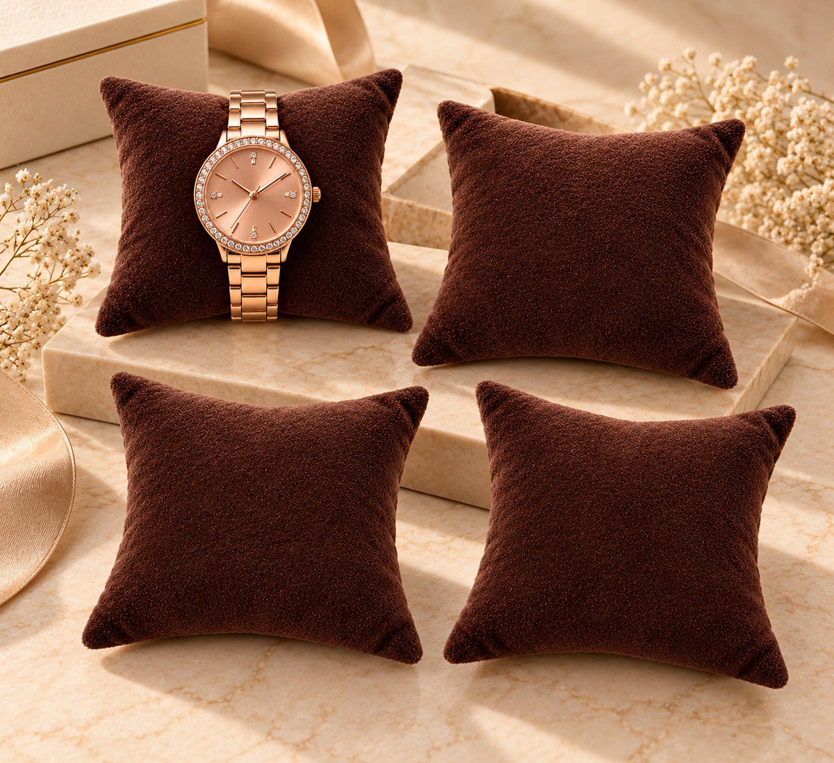 Velvet Watch Display Pillow