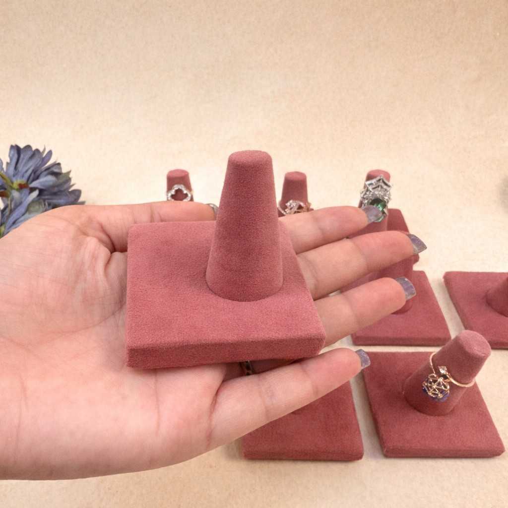 Premium Velvet Finger Ring Holder Stand