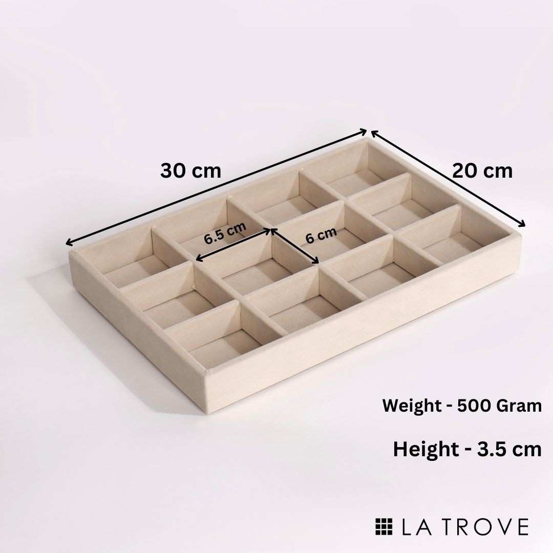 Luxury 12 Grid Jewellery Tray