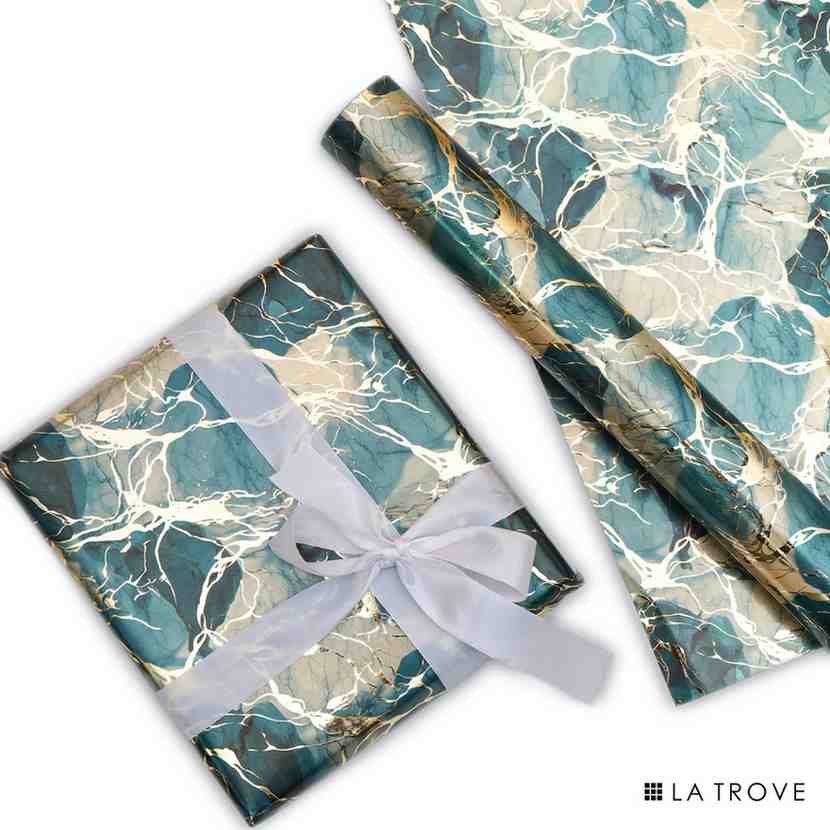 Green Marble Packing Paper