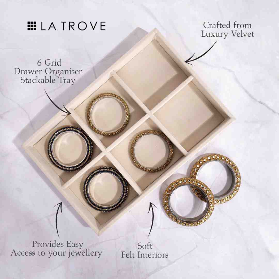 6 Slot Bangle Organiser Tray