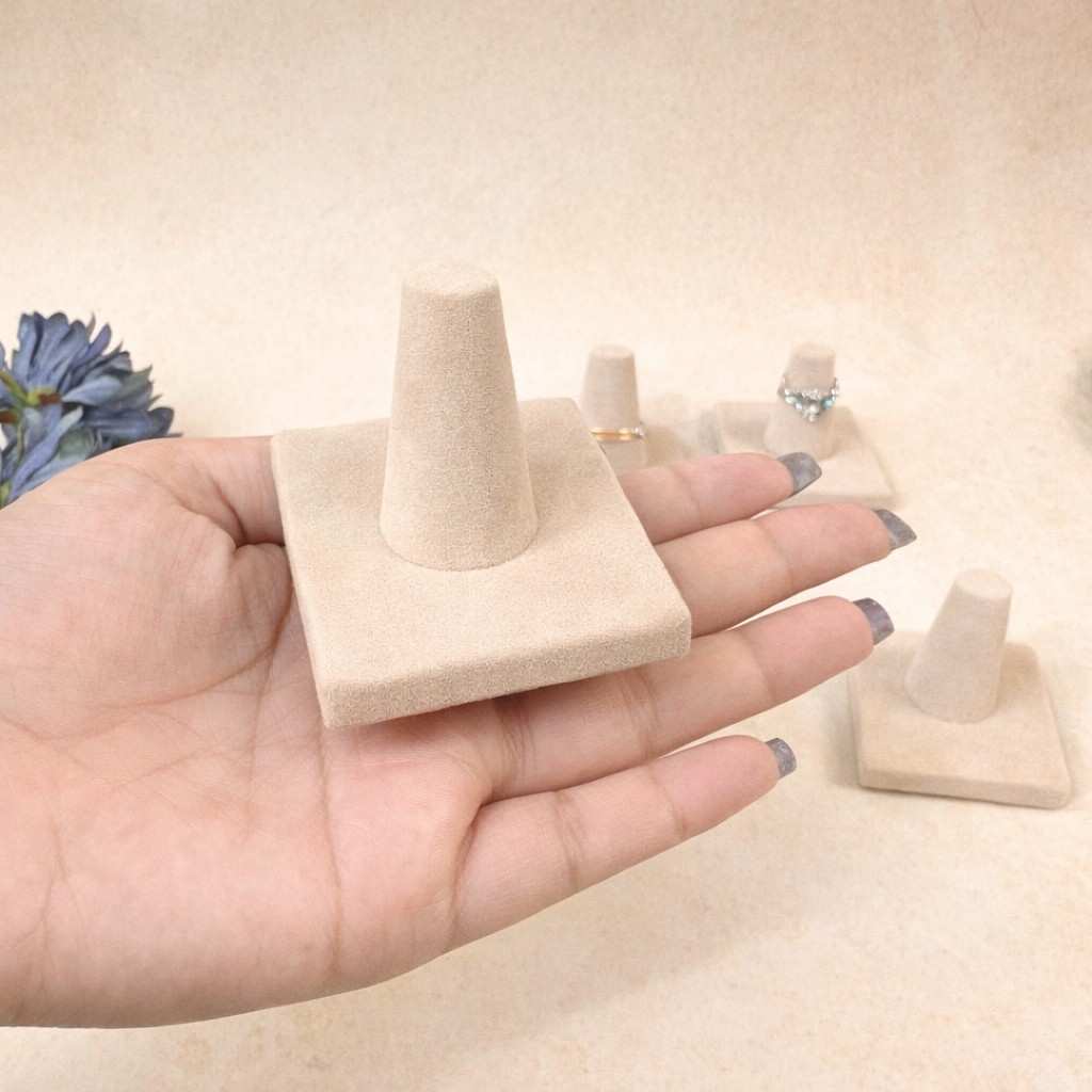 Premium Velvet Finger Ring Holder Stand