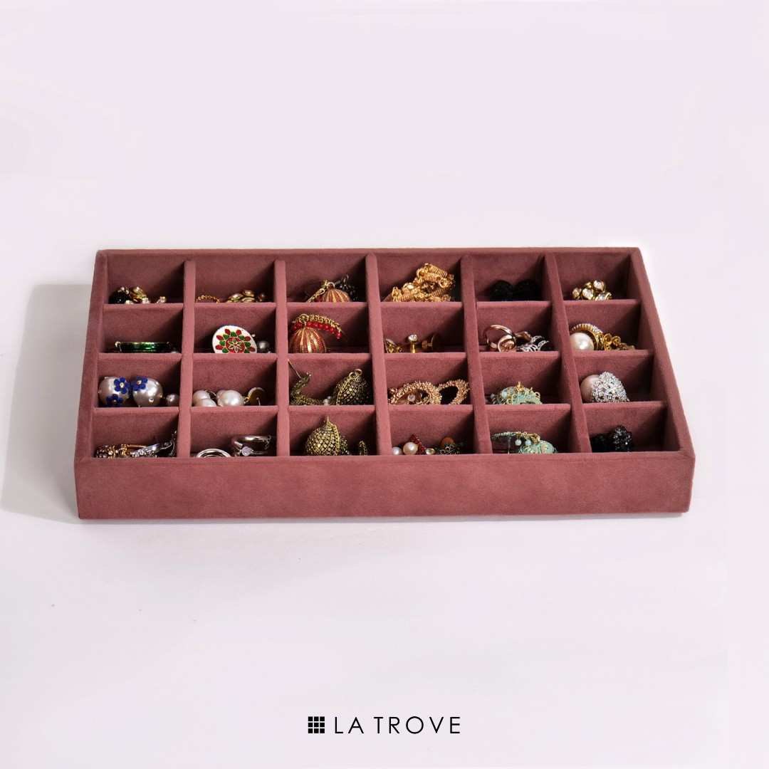 Luxury 24 Grids Jewellery Tray