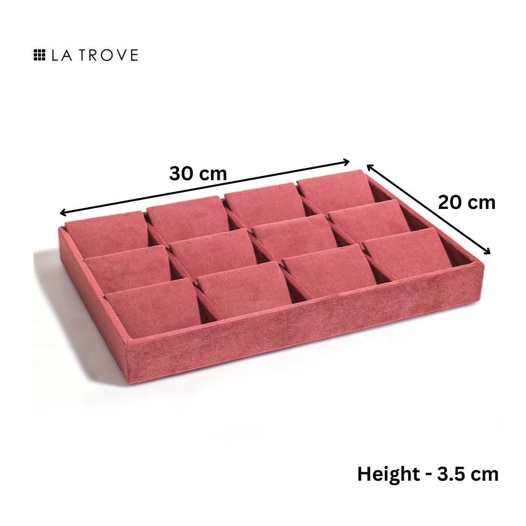 Luxury Velvet Earrings Jewellery Tray