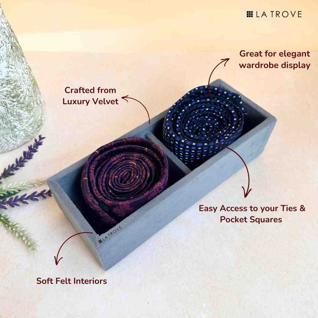 2 Slot Micro Tie & Pocket Square Tray (Micro)