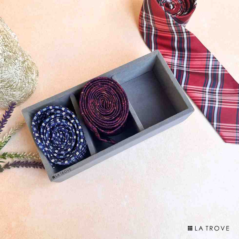 3 Slot Mini Tie & Pocket Square Tray (Mini)