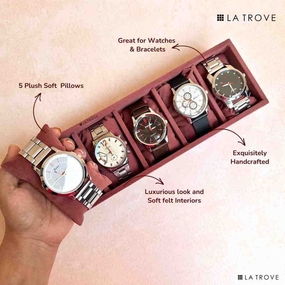 5 Slot Watch Tray (Sleek)