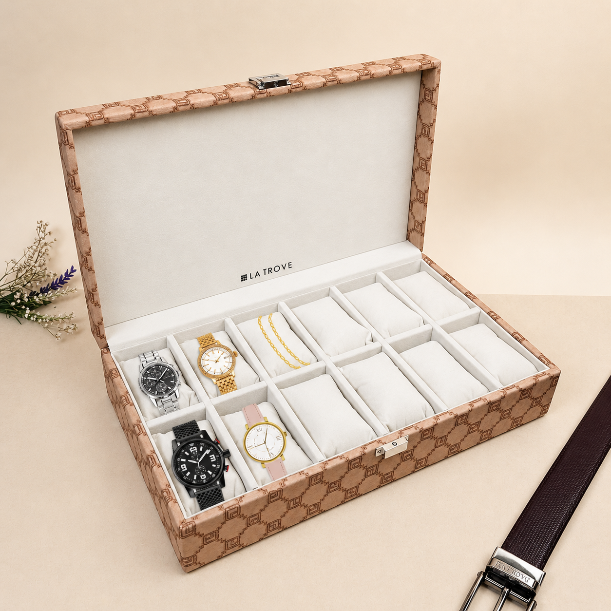 Designer 12-Slot Watch Box