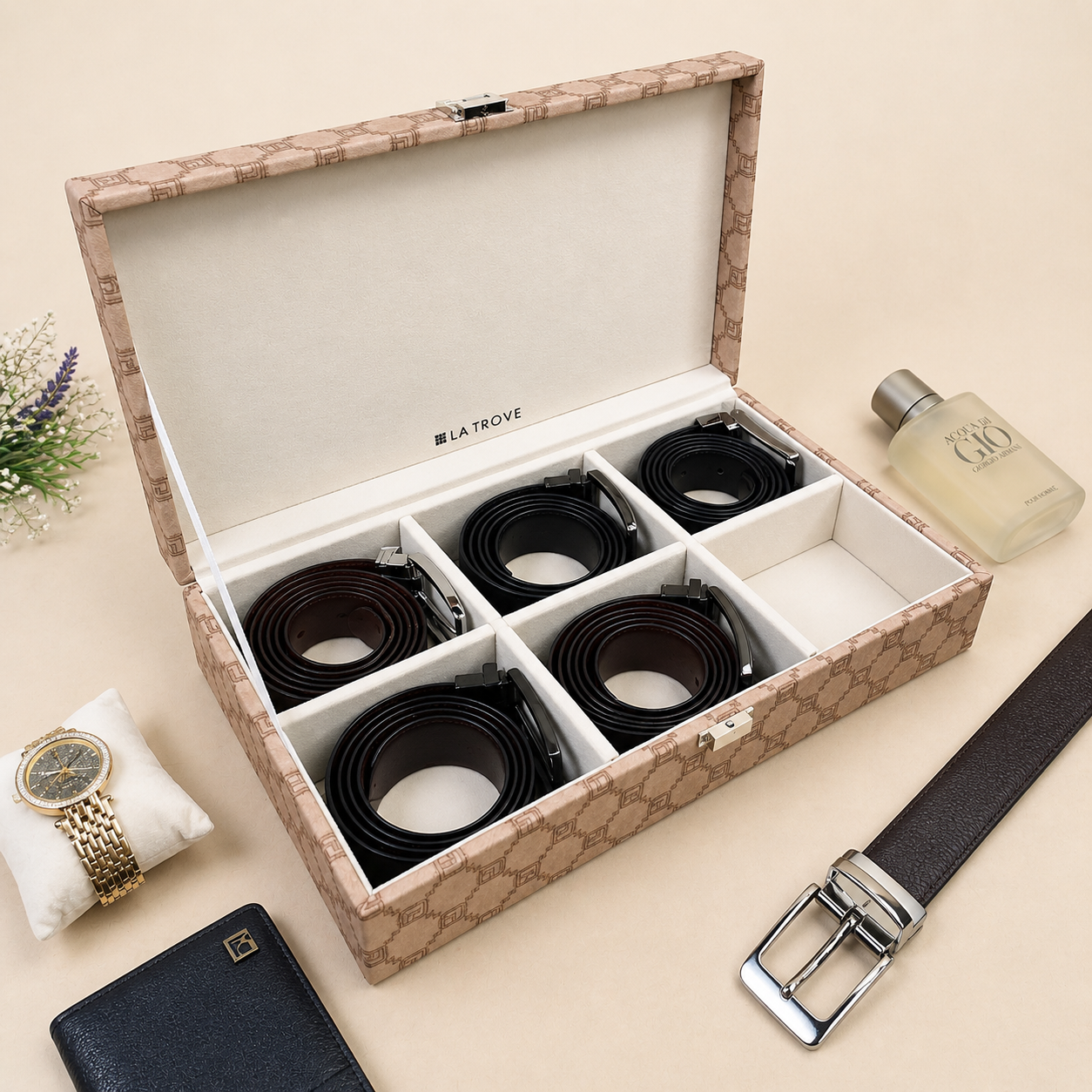Designer 6 Slot Belt Box