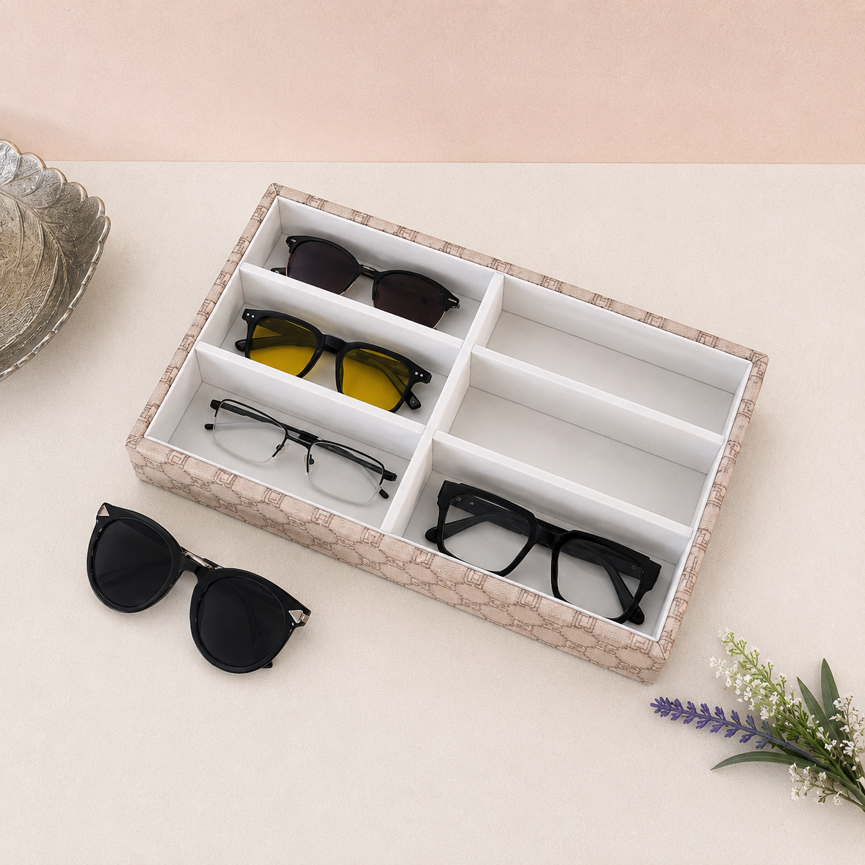 Designer 6 Slot Sunglass Organiser Tray