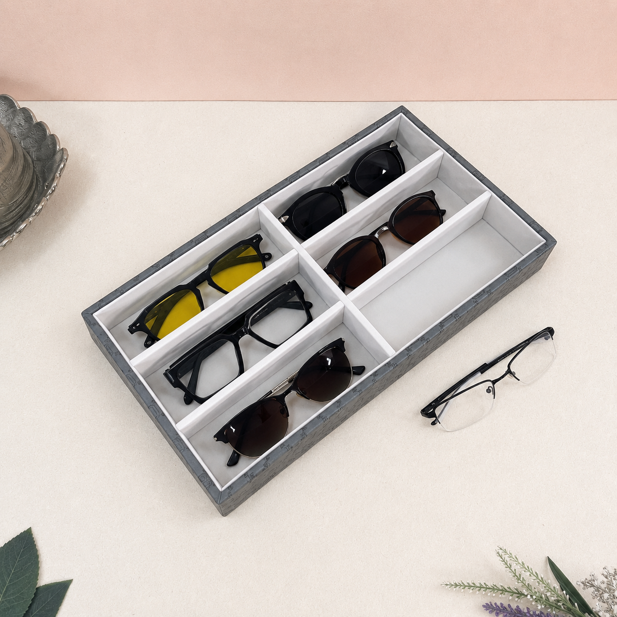 Designer 6 Slot Sunglass Organiser Tray