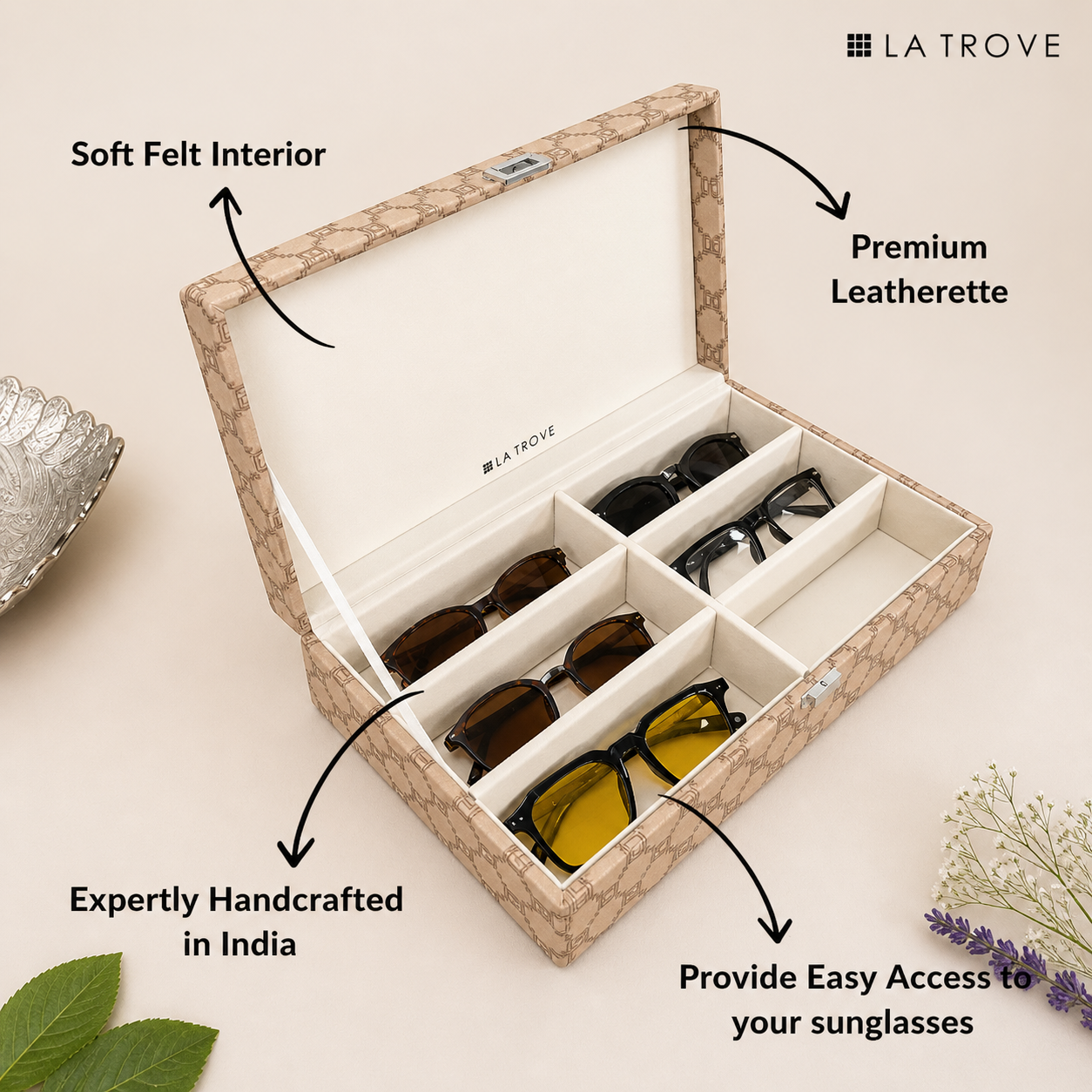 Designer 6 Slot Sunglass Box